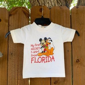 Vintage 90s Mickey Mouse and Pluto Dead stock T-shirt With Tag  Size 18 Months